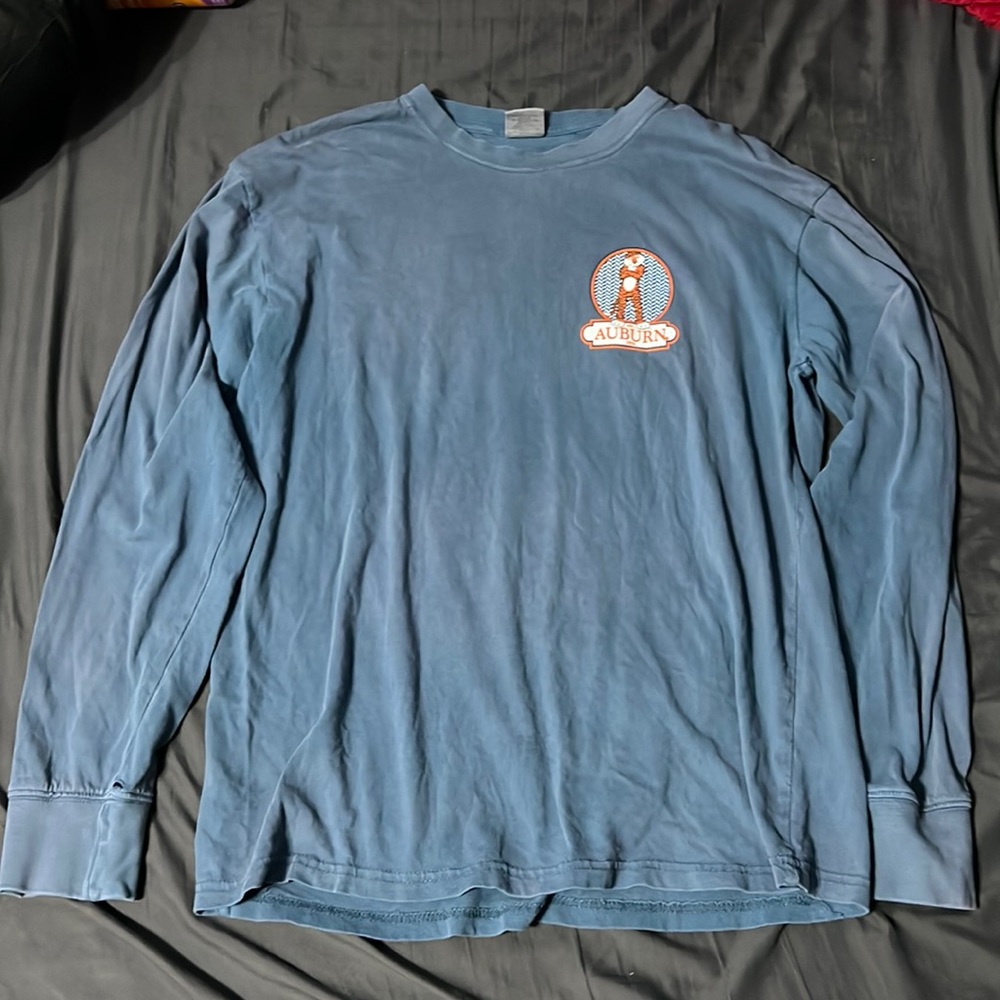 Auburn Blue Long Sleeved Tshirt. Size Large.